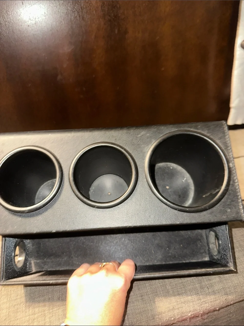 Hair Tool Organizer Caddy with 3 Round Compartments
